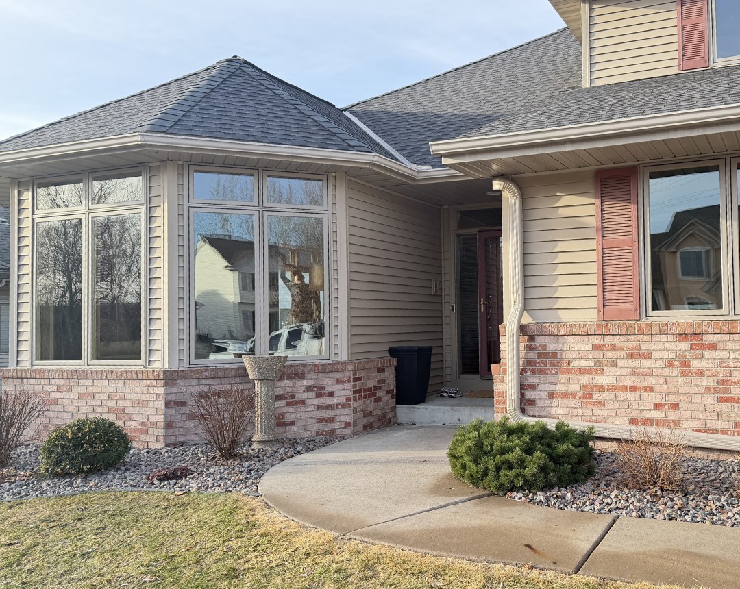 Completed replacement windows on a home exterior in Maple Grove, MN
